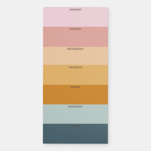 Boho Rainbow Weekly Magnetic Notepad