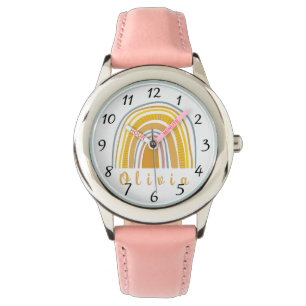 Boho Rainbow with Personalized Name Whimsical Watch