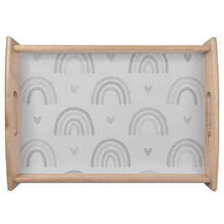 Boho Rainbow Wooden Serving Tray