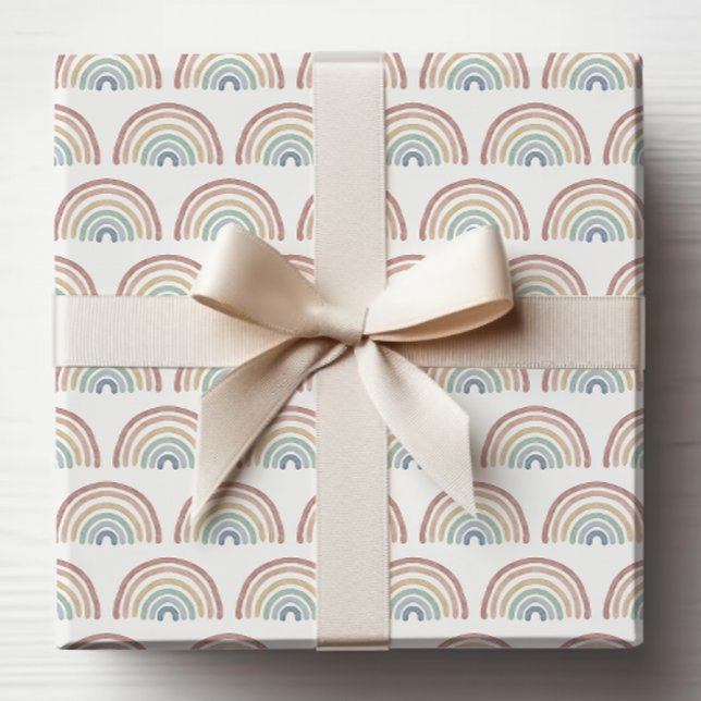 Boho Rainbow Wrapping Paper (Colorful Boho Rainbow Wrapping Paper by Painted Paperie
)