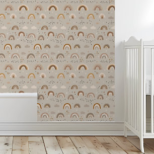 Boho Rainbows Browns Wallpaper