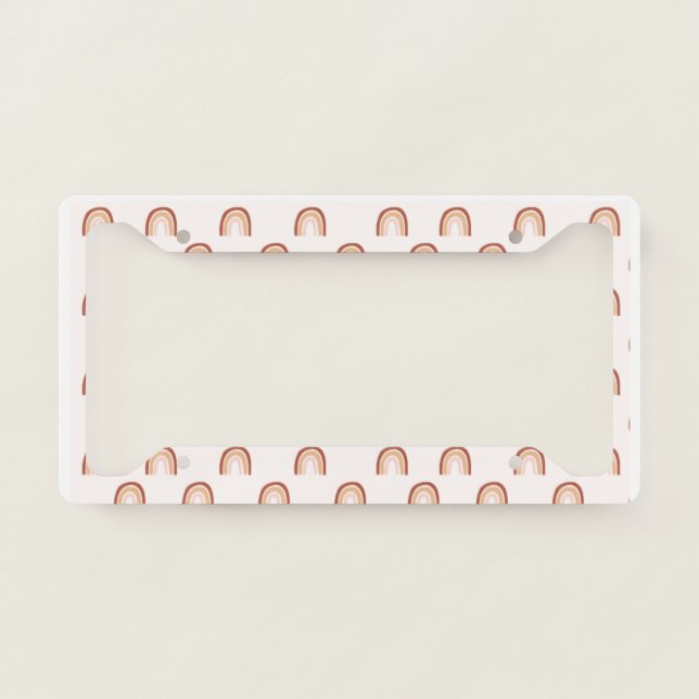 Boho Rainbows License Plate Frame (Front)