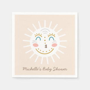 Boho Ray of Sunshine with Text Napkins
