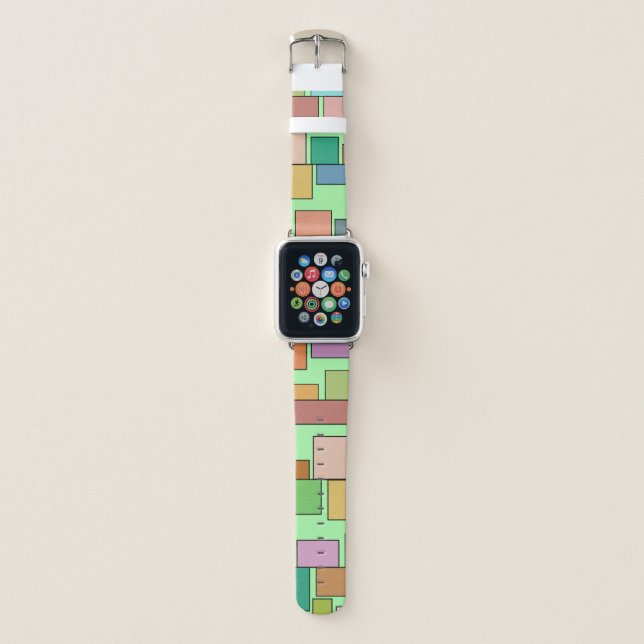 Boho Rectangles  Apple Watch Band (Front)