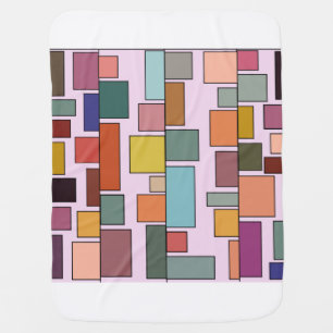Boho Rectangles  Baby Blanket