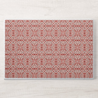 Boho Red Floral Damask Seamless Pattern Design HP Laptop Skin