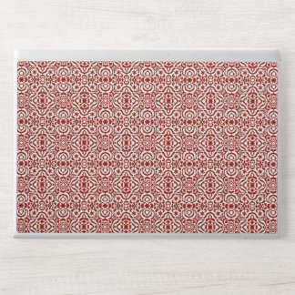 Boho Red Floral Damask Seamless Pattern Design HP Laptop Skin