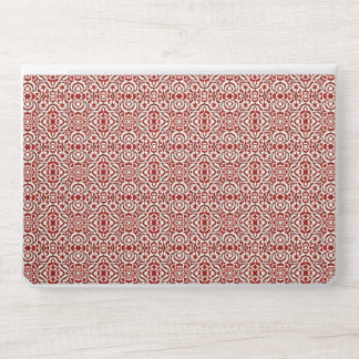 Boho Red Floral Damask Seamless Pattern Design HP Laptop Skin