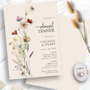 Boho Rehearsal Dinner Invitation
