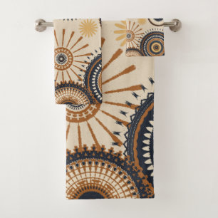 Boho Repeat Pattern  Bath Towel Set