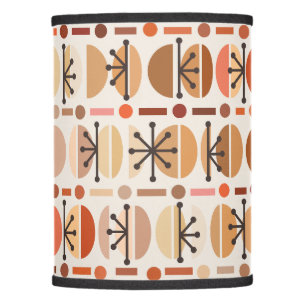 Boho Retro Bowls Lines Earth Tones Lamp Shade