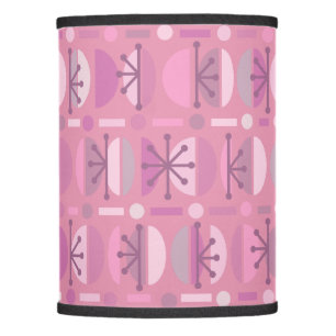 Boho Retro Bowls Lines Pink Lamp Shade