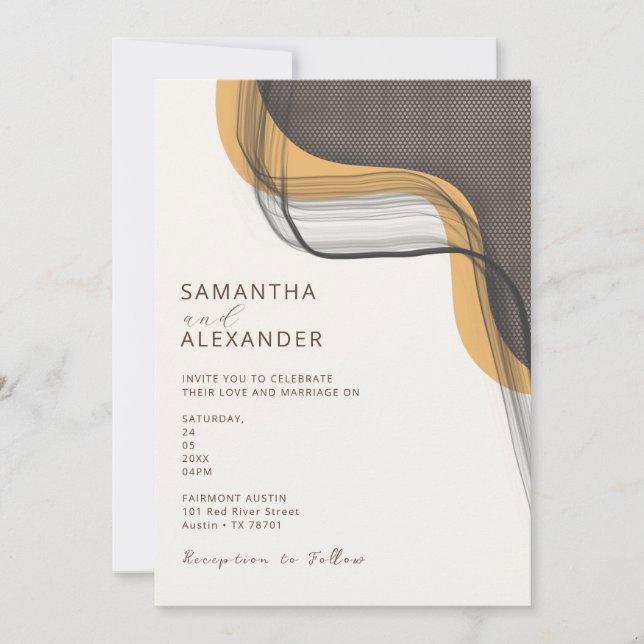 Boho Retro Casual Backyard Wedding Invitation (Front)