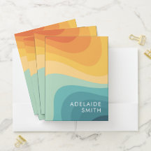 Boho Retro Classic Color Wave Minimalist