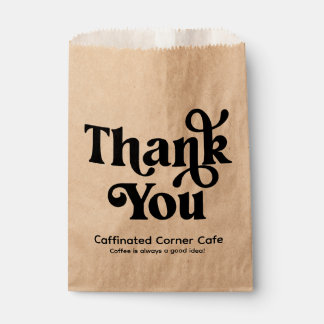 Boho Retro Custom Business Thank You Favor Bag