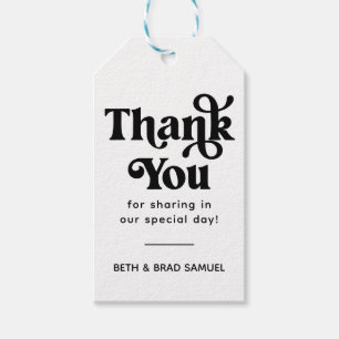 Boho Retro Custom Thank You Gift Tags