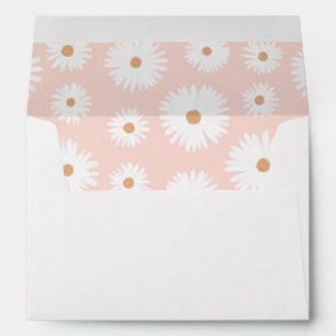 Boho Retro Daisy Birthday Party Envelope