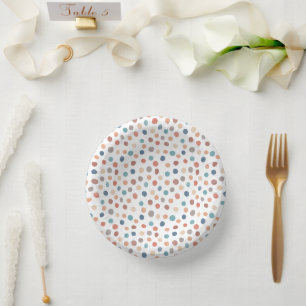 Boho Retro Dots Pattern Paper Bowls