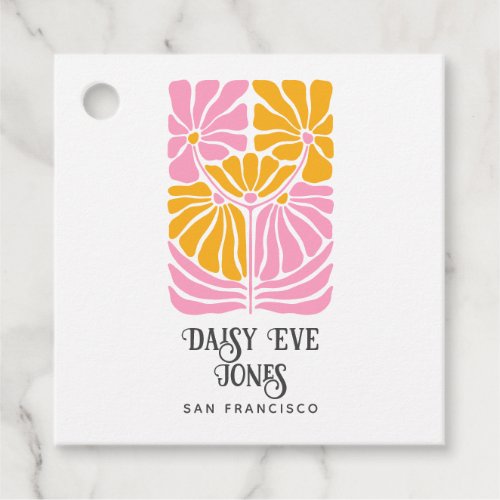 Boho Retro Floral Pattern Product Tags