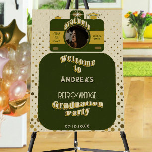 Boho Retro Fun Cute Graduate Photo Welcome Party Foam Board