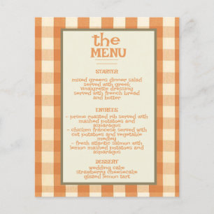 Boho Retro Groovy Colorful Wavy Wedding Menu