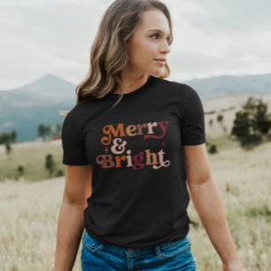 Boho Retro Merry and Bright T-Shirt