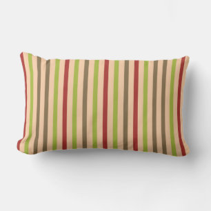 Boho Retro Modern Stripe Throw Pillow