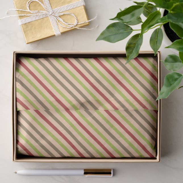 Boho Retro Modern Stripe Tissue Paper (Gift)