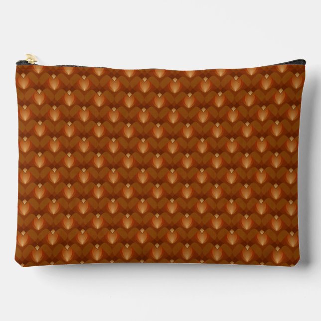 Boho Retro Pattern in 70s Style Accessory Pouch (Front)