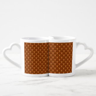 Boho Retro Pattern in 70s Style Coffee Mug Set