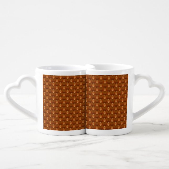 Boho Retro Pattern in 70s Style Coffee Mug Set (Front Nesting)