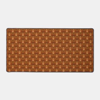 Boho Retro Pattern in 70s Style Desk Mat