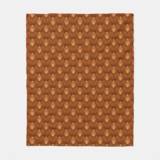 Boho Retro Pattern in 70s Style Fleece Blanket