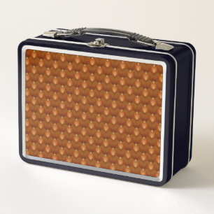 Boho Retro Pattern in 70s Style Metal Lunch Box