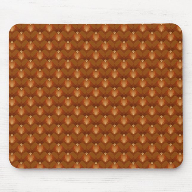 Boho Retro Pattern in 70s Style Mouse Pad (Front)