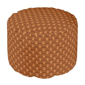 Boho Retro Pattern in 70s Style Pouf