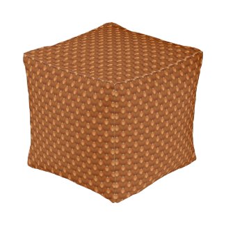 Boho Retro Pattern in 70s Style Pouf
