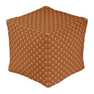 Boho Retro Pattern in 70s Style Pouf