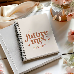 Boho Retro Personalized Future Mrs. Notebook