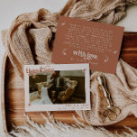 Boho Retro Photo Wedding Thank You Card<br><div class="desc">This is a retro themed wedding thank you card. Edit most* wording and colors on this retro wedding invite to make it fit your event theme personal style! (the words "thank you" and "with love" are not editable, but you can change the colors of it!) // For matching designs, search...</div>
