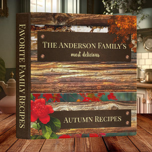 Boho Retro Rustic Family Recipe Binder