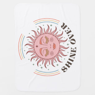 Boho Retro Sun Shine Baby Blanket