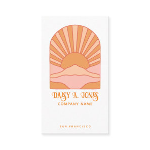 Boho Retro Sunrise  Business Card