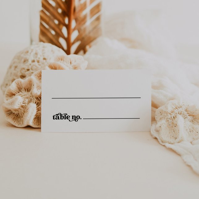 Boho Retro Wedding Place Card (Creator Uploaded)