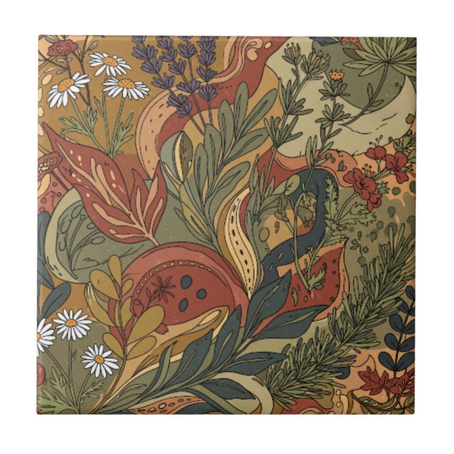 Boho Rhapsody  Ceramic Tile (Front)