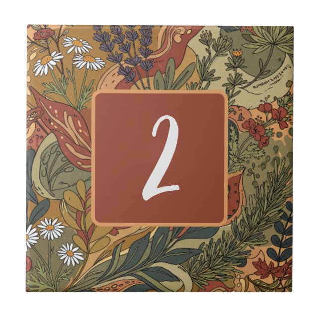 Boho Rhapsody Customizable Ceramic Tile (Front)