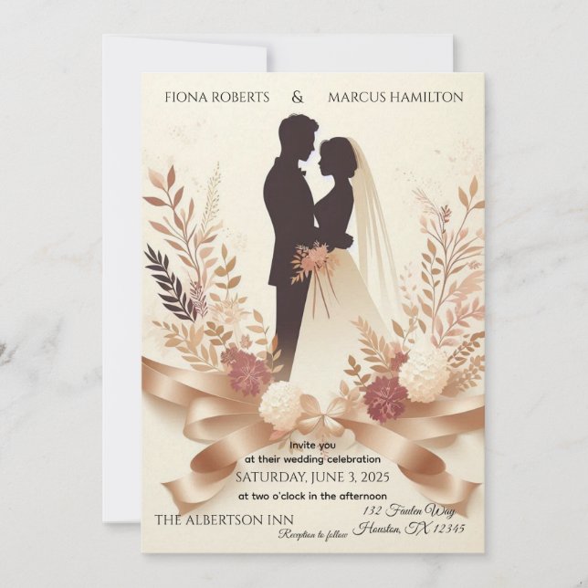 Boho Romantic Floral  Rustic Elegant Wedding Save The Date (Front)