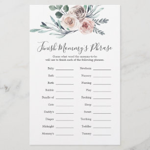 Boho Rose Baby Shower Finish Mommy's Phrase