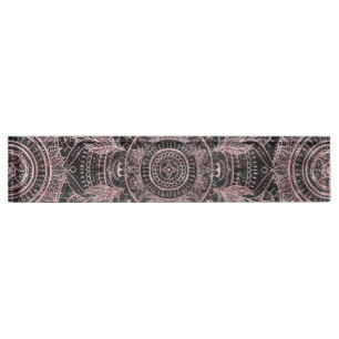 Boho Rose Gold Gray Mandala Elegant Design Desk Name Plate