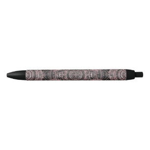 Boho Rose Gold Gray Mandala Elegant Design Pen